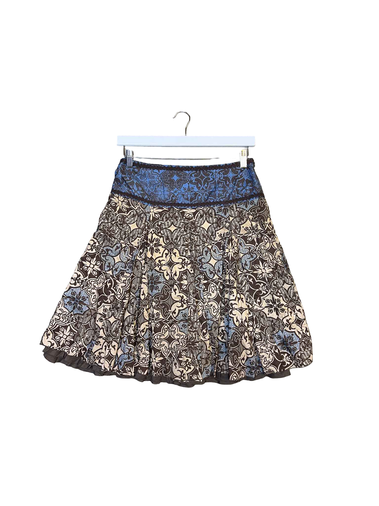 Size 8 (S) | Esprit Vintage Cotton Contrast Midi Skirt