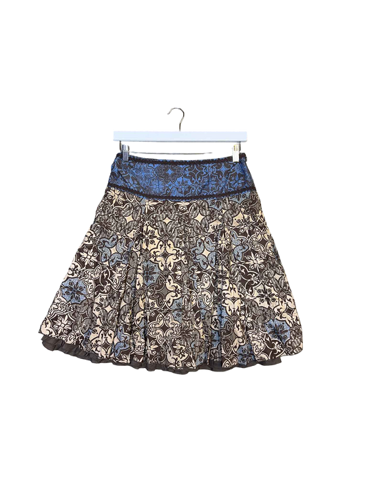 Size 8 (S) | Esprit Vintage Cotton Contrast Midi Skirt