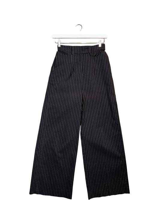 Size 36 (S) | Maison Special Pinstripe Cutout Pants