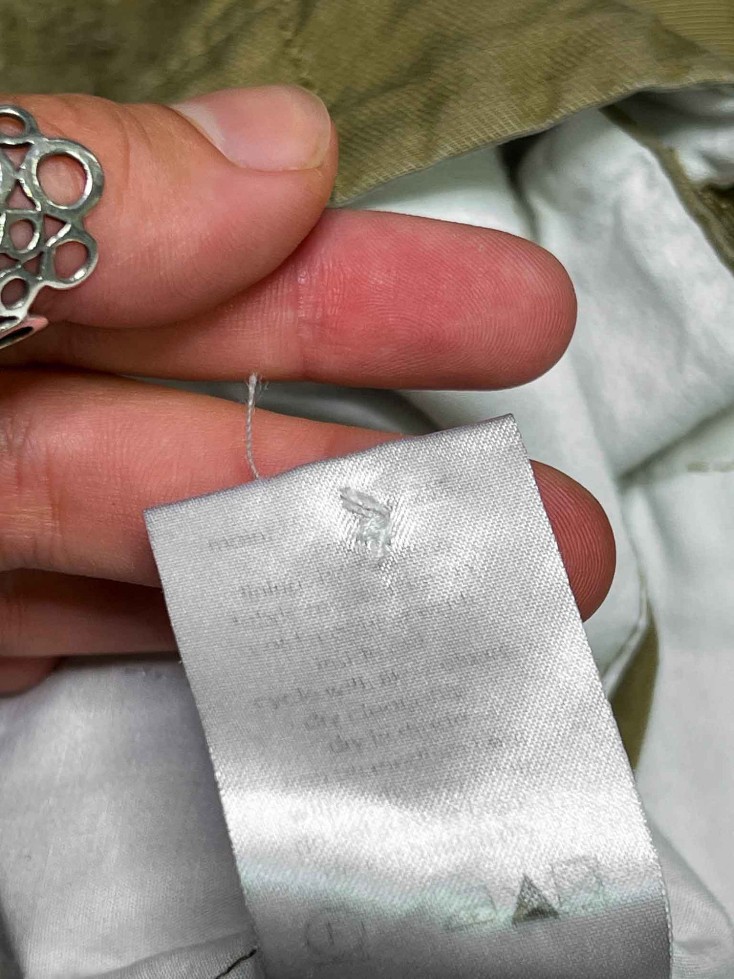 Size 4 (14) | Bassike Khaki Straight-Leg Pants