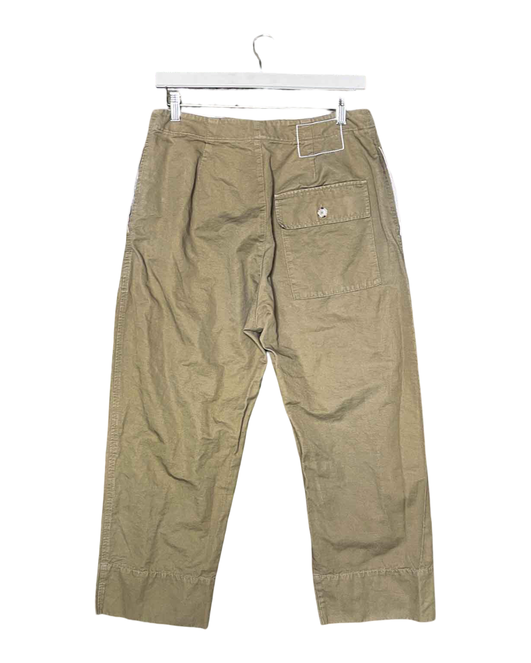 Size 4 (14) | Bassike Khaki Straight-Leg Pants