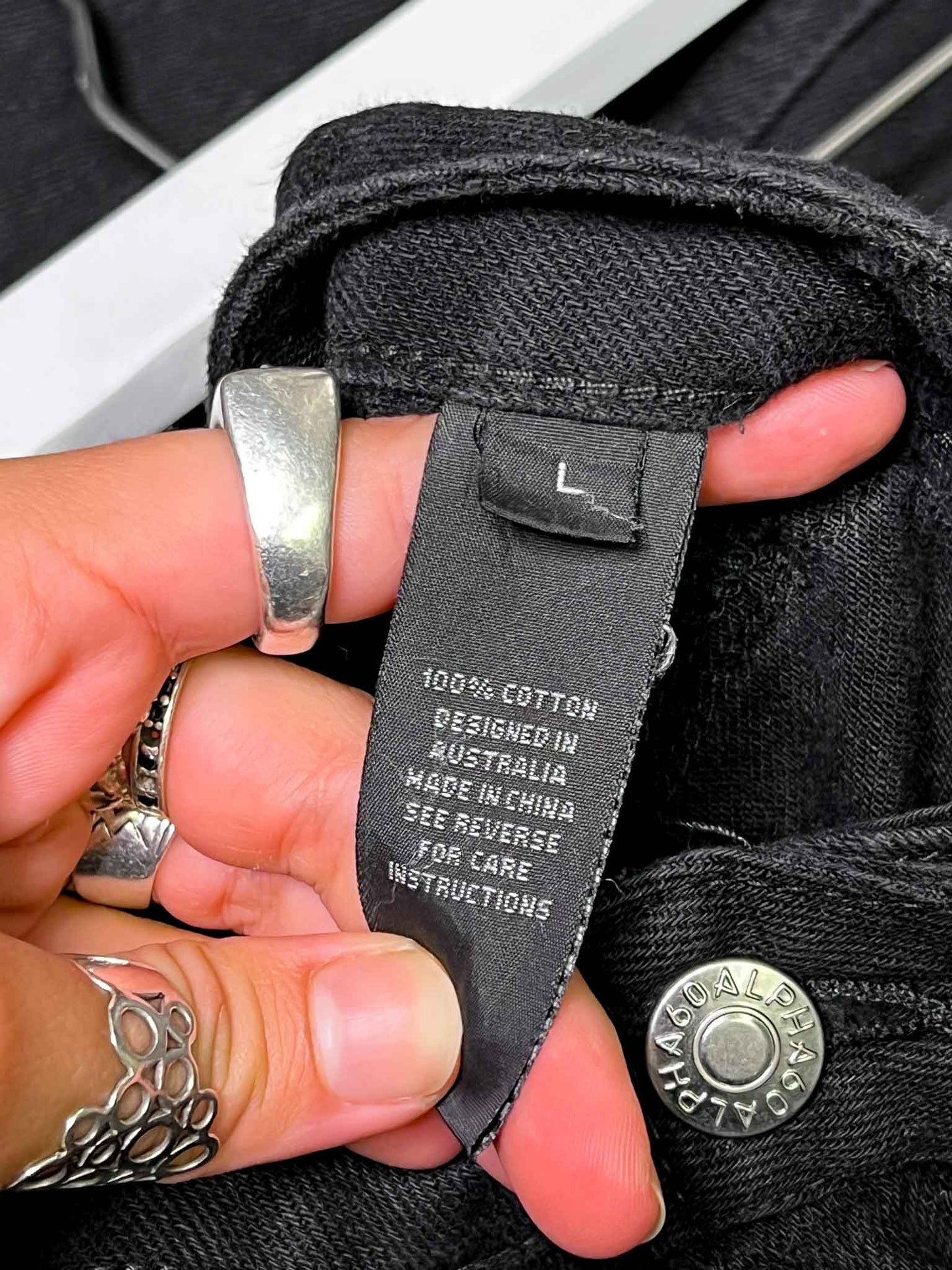 Size L | Alpha60 Black Barrel Jeans