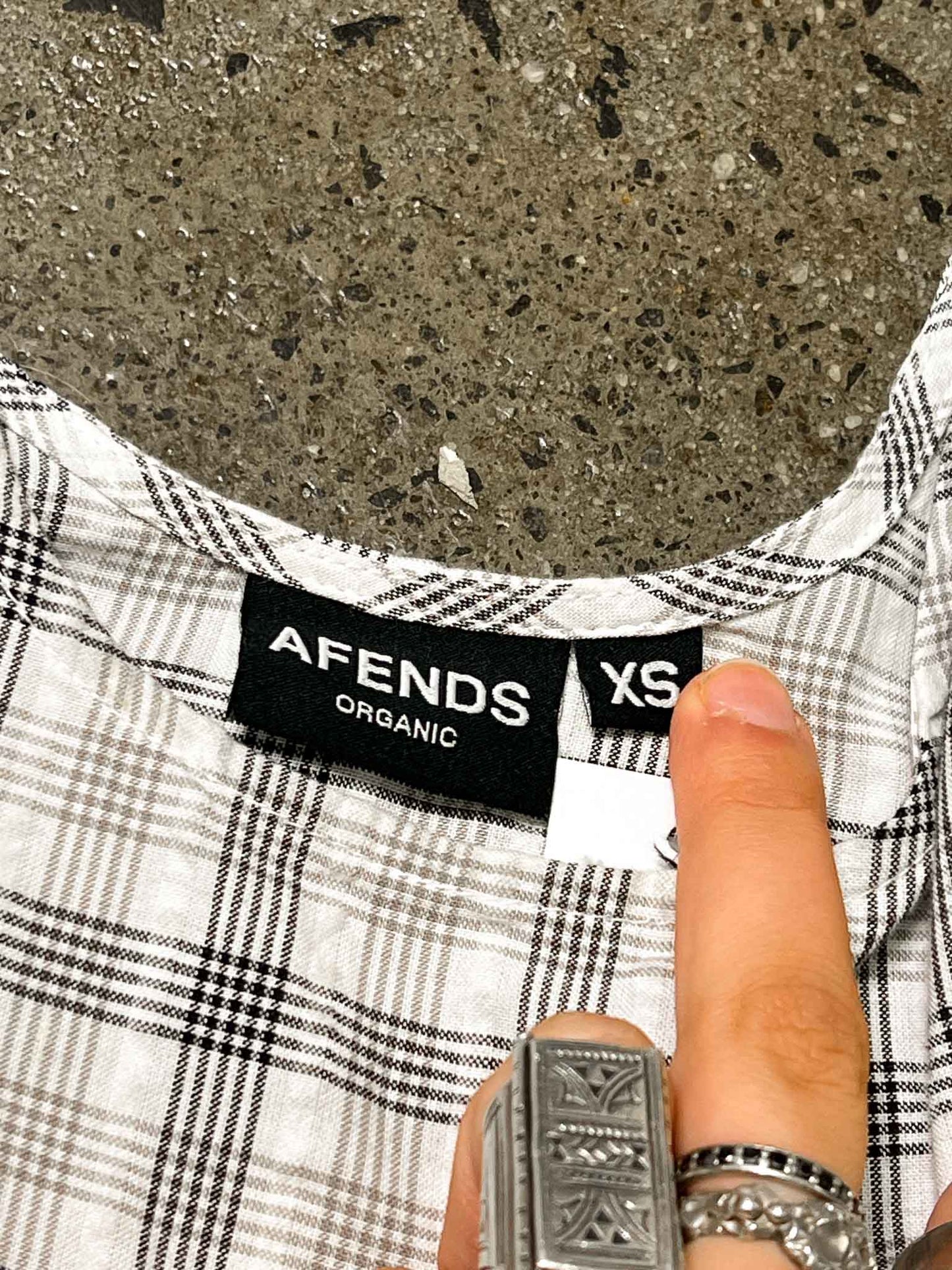 Size XS | Afends Organic Cotton Check Mini Dress