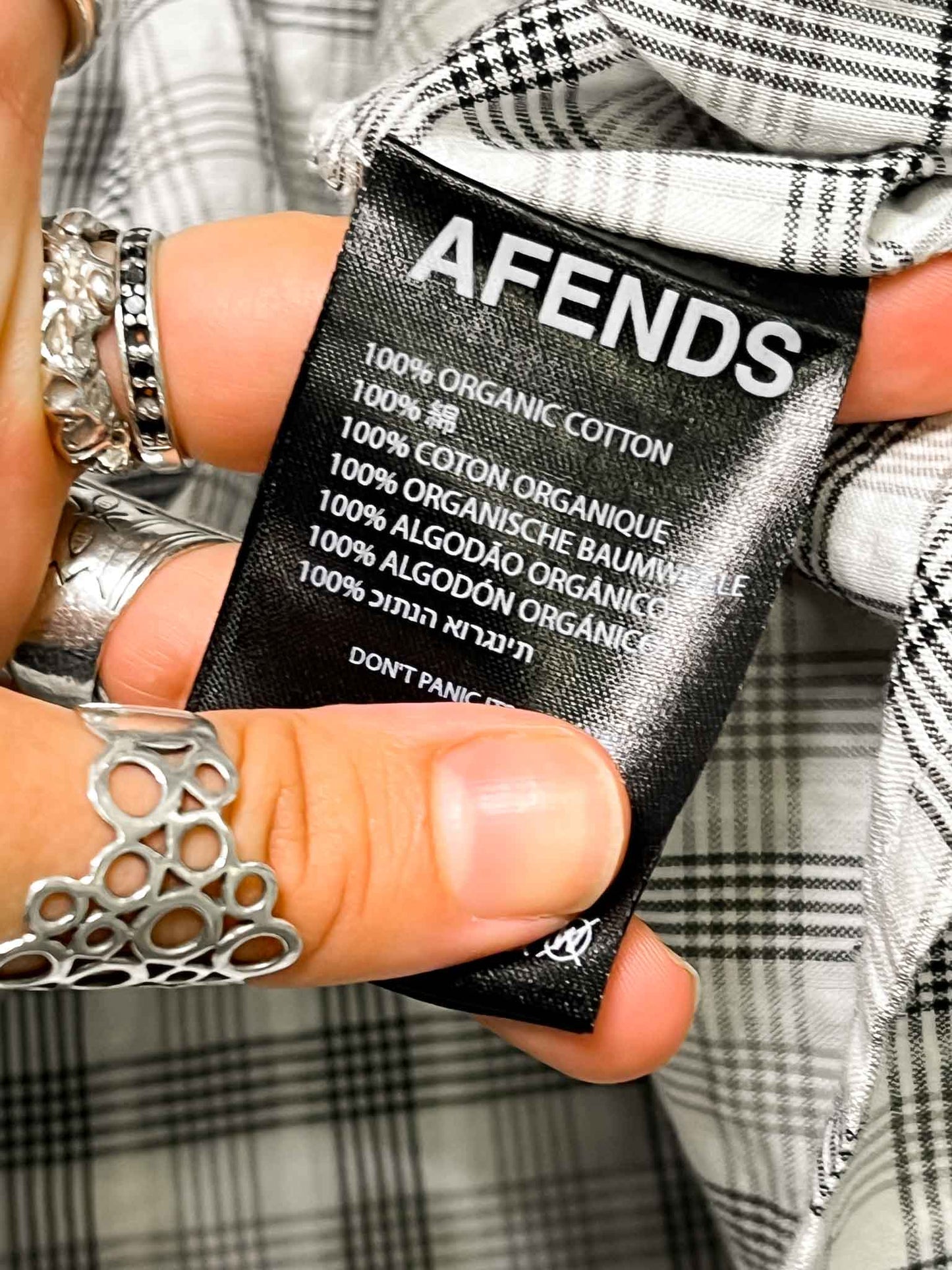 Size XS | Afends Organic Cotton Check Mini Dress