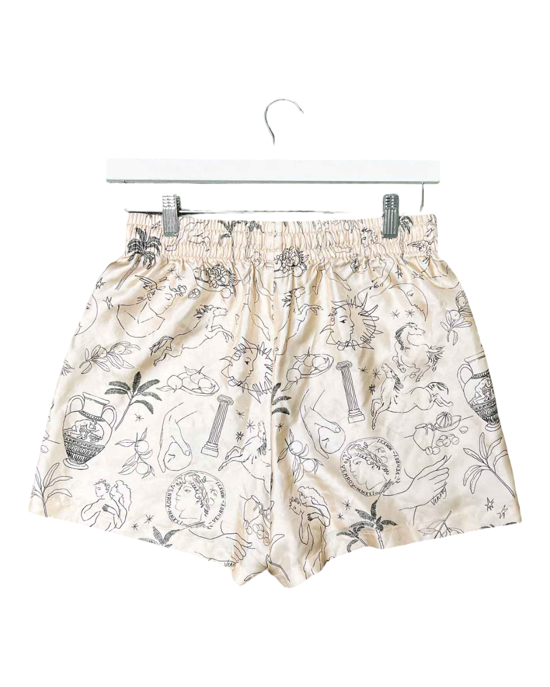 Size S | Venroy Silk Mini Sketch Shorts