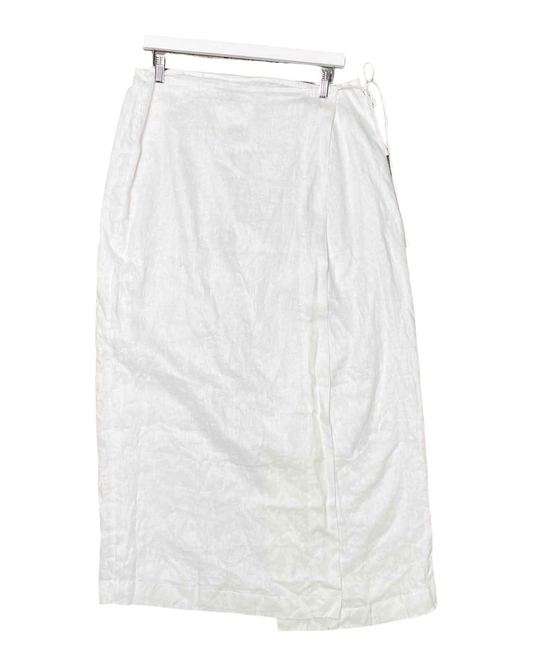 Size 16 | Dissh Skye White Linen Wrap Skirt NWT