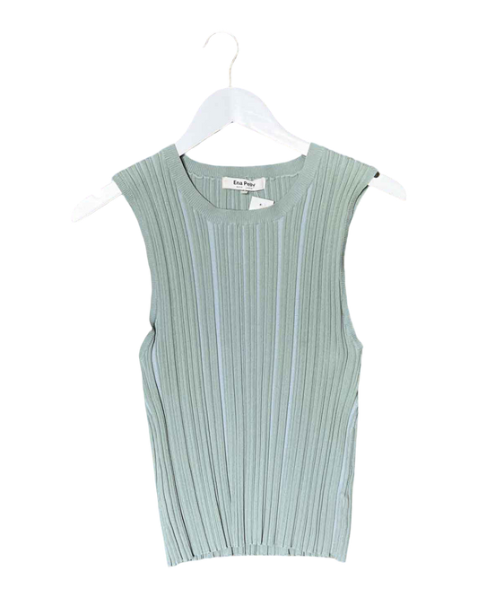 Size 14 (XL) | Ena Pelly Teal Pleated Tank Top