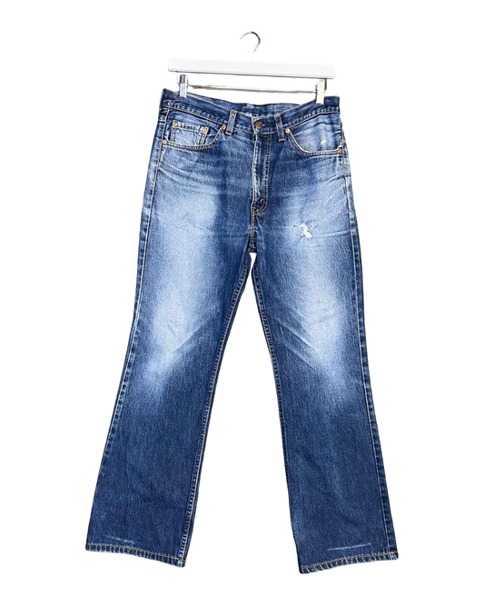 Jeans 28 | Levis Distressed Straigh-Leg Midwash Jeans