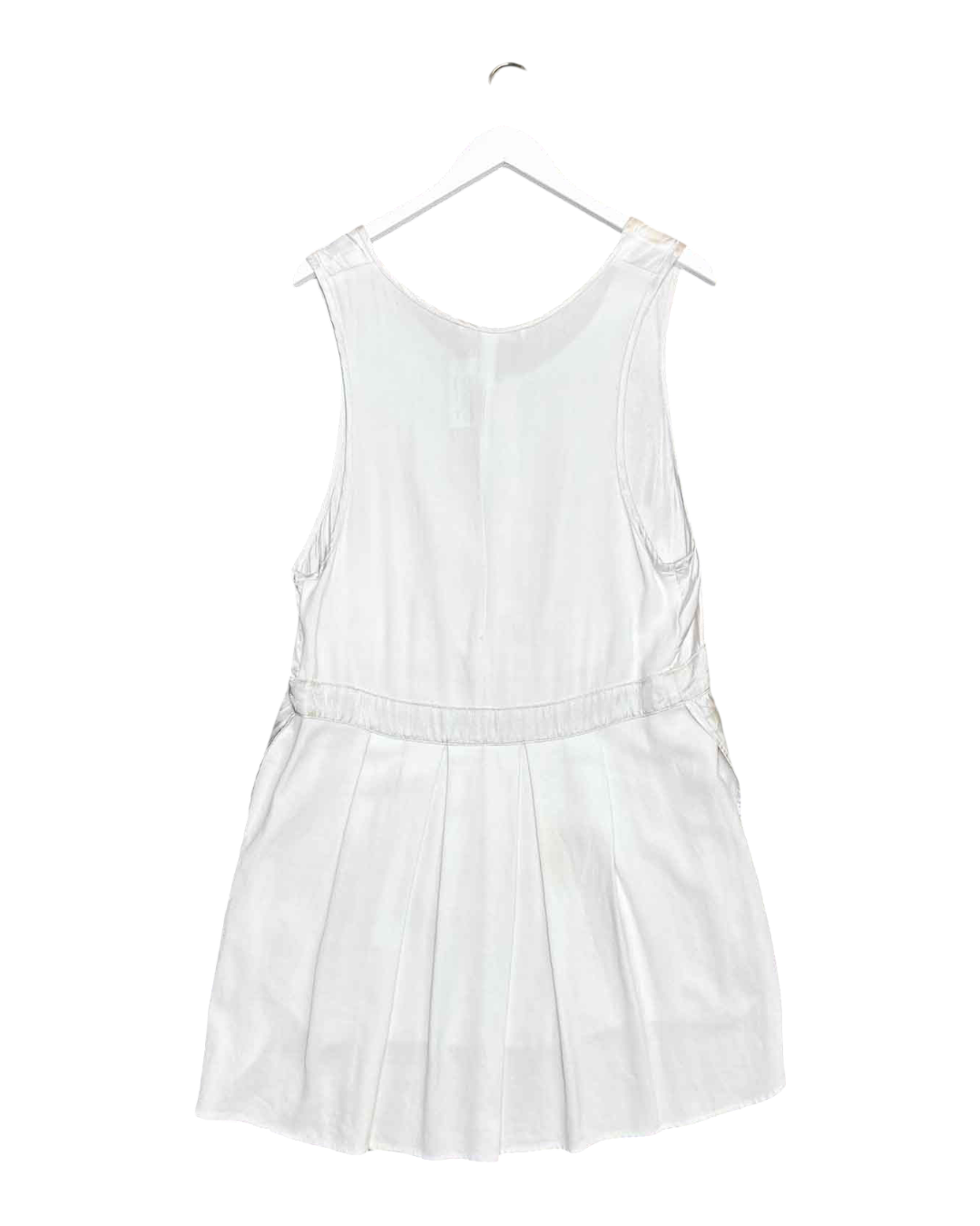 Size 12 (L) | NomD White Pleated Tank Mini Dress