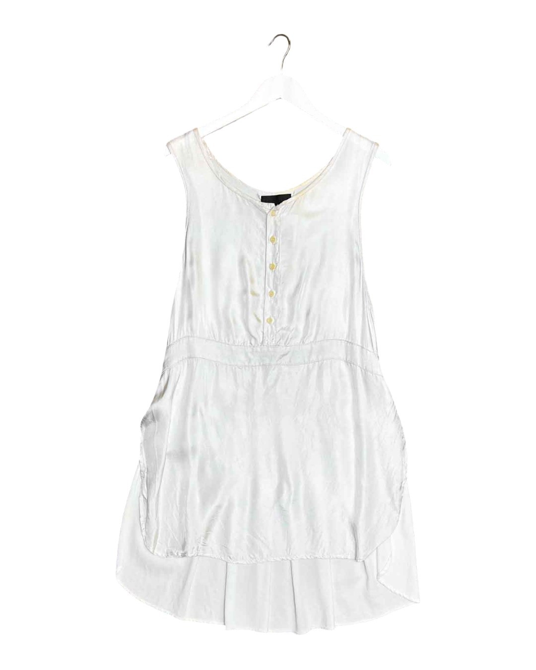 Size 12 (L) | NomD White Pleated Tank Mini Dress