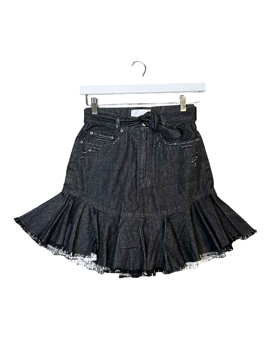 Size 0 (XS) | Zimmermann Denim Distressed Mini Skirt