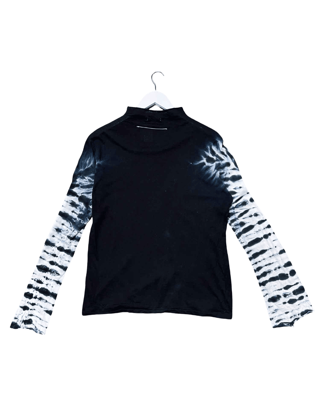 Size L | Bassike Navy Tie Dye Sleeves Top