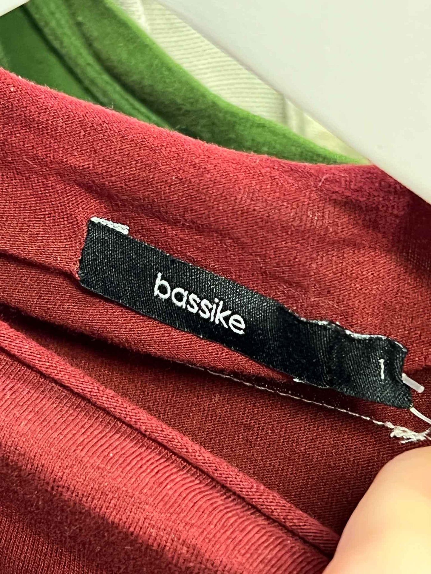 Size L | Bassike Red Tie Dye Sleeves Top