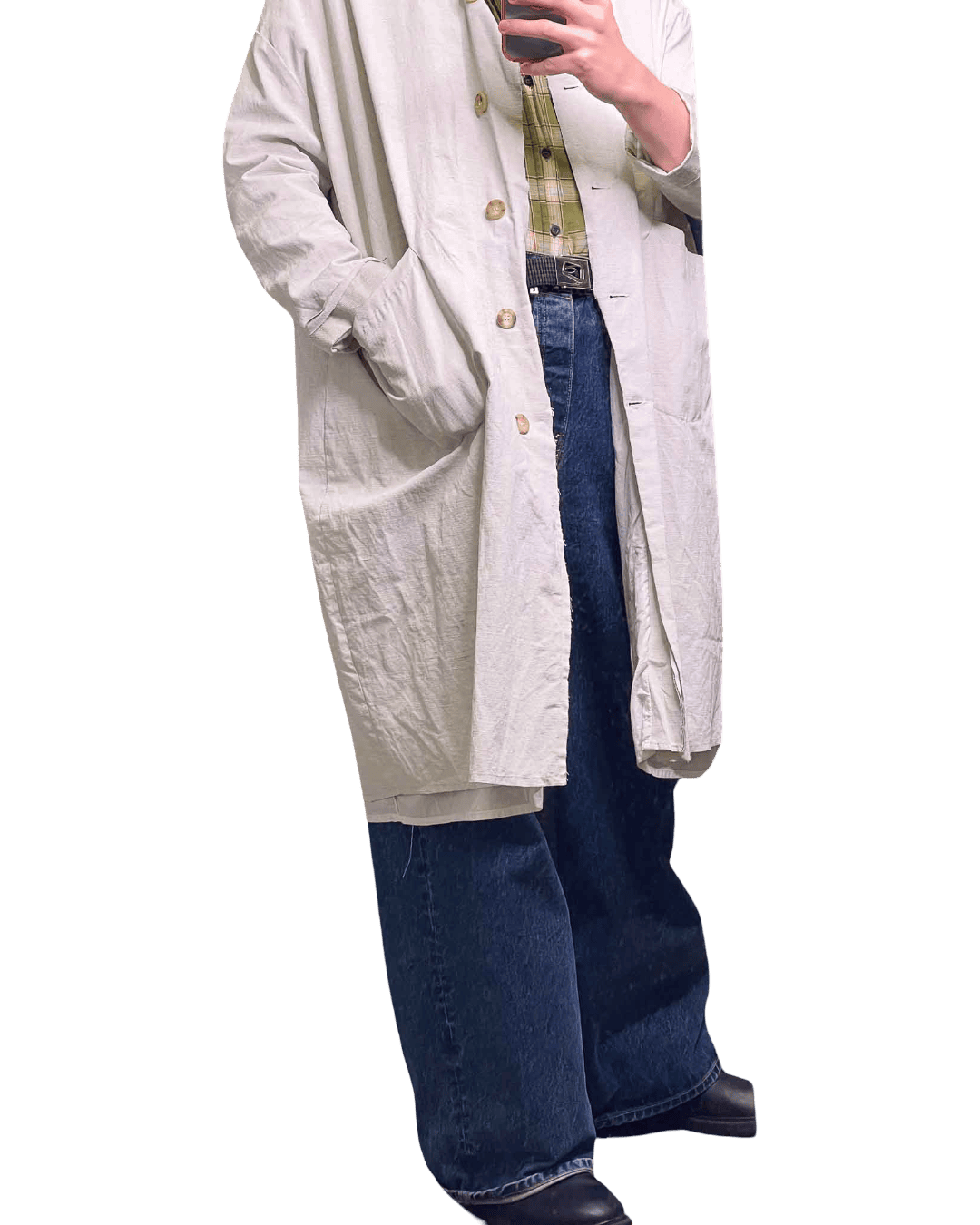 Size 40 (L) | Hannoh Wessel Cotton Canvas Knee-Length Coat