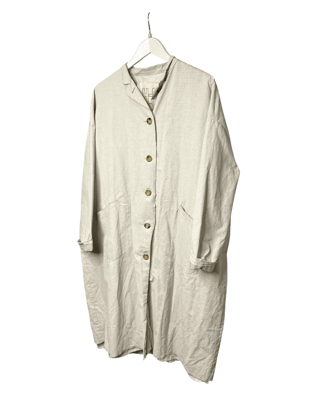 Size 40 (L) | Hannoh Wessel Cotton Canvas Knee-Length Coat