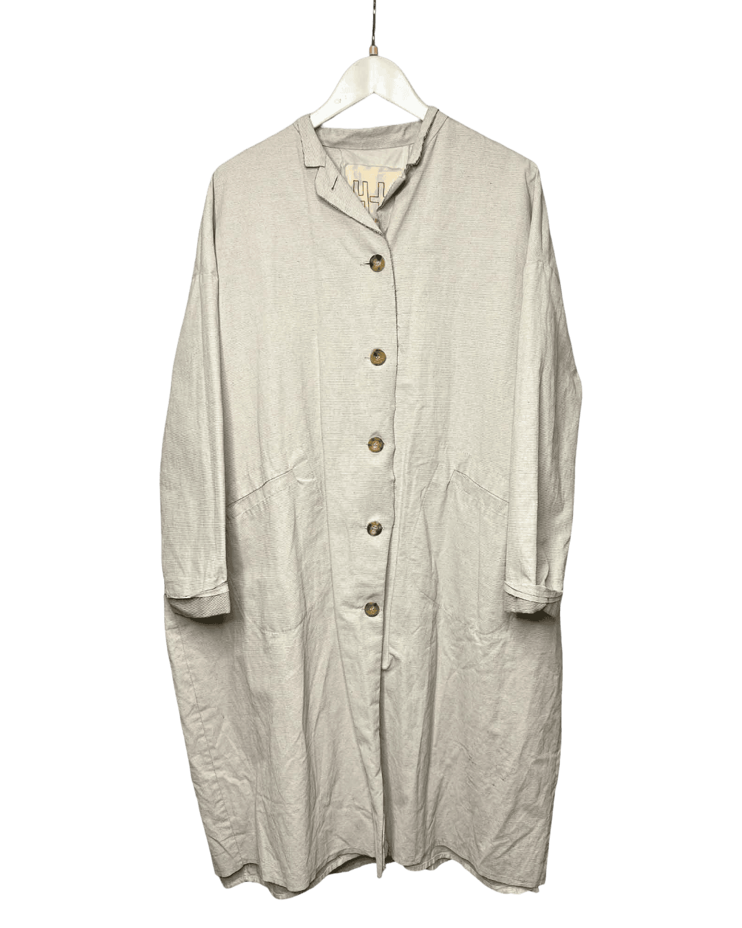Size 40 (L) | Hannoh Wessel Cotton Canvas Knee-Length Coat