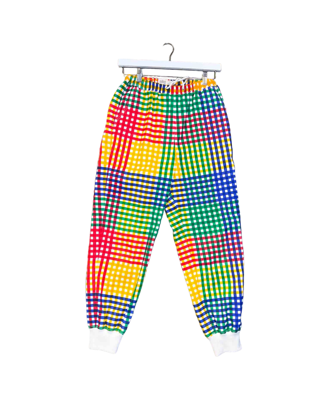 Size XS |  Norblack Norwhite Rainbow Check Tracksuit Pants