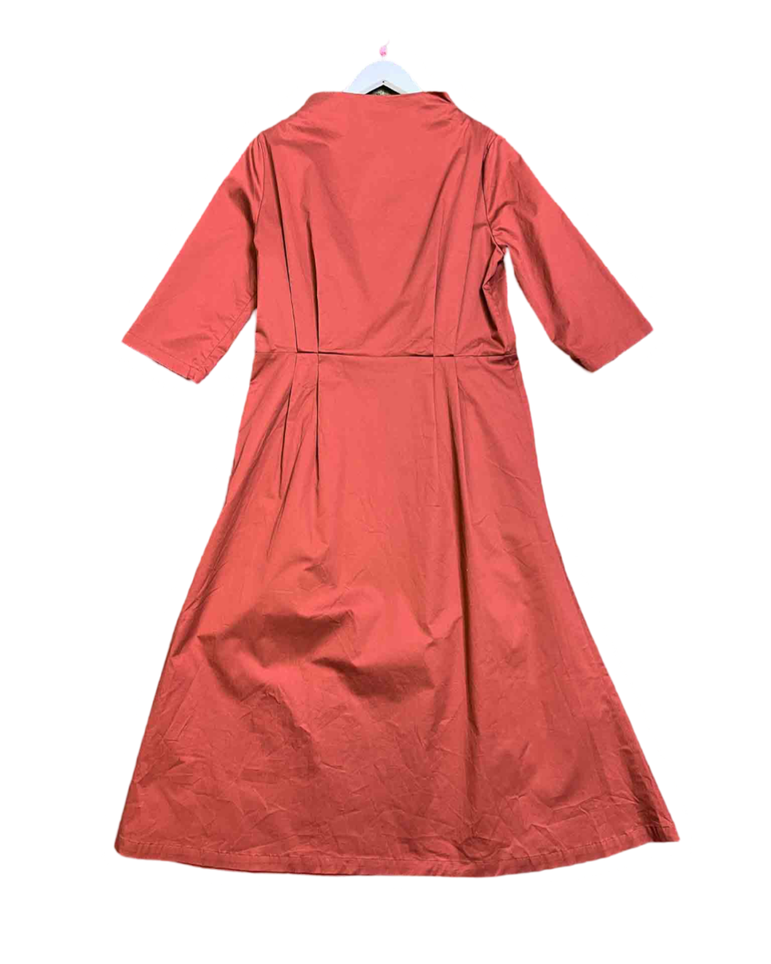 Size 14 | Albus Lumen Teracotta Nina Button Shoulder Midi Dress With Tags