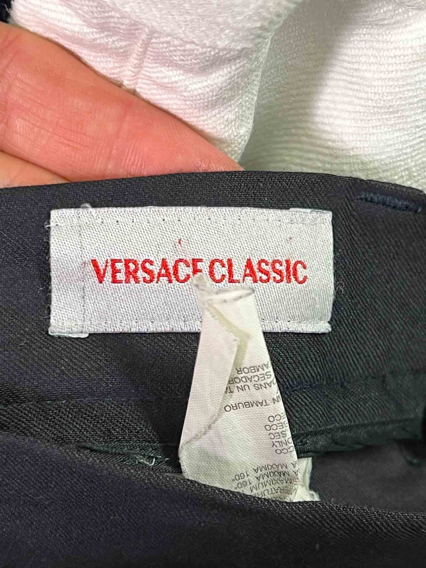 Size 34 | Versace Classic Black Wool Pants