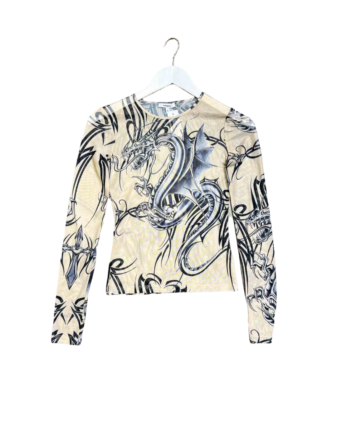 Size S | Miaou Mesh Long Sleeve Top