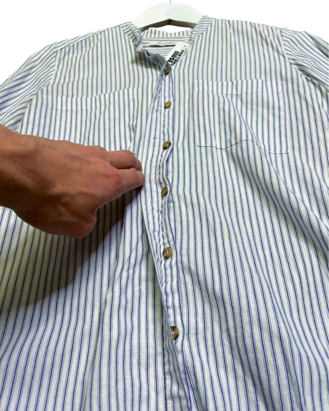 Size 1 (8) | Lee Mathews Collarless Button Down Shirt