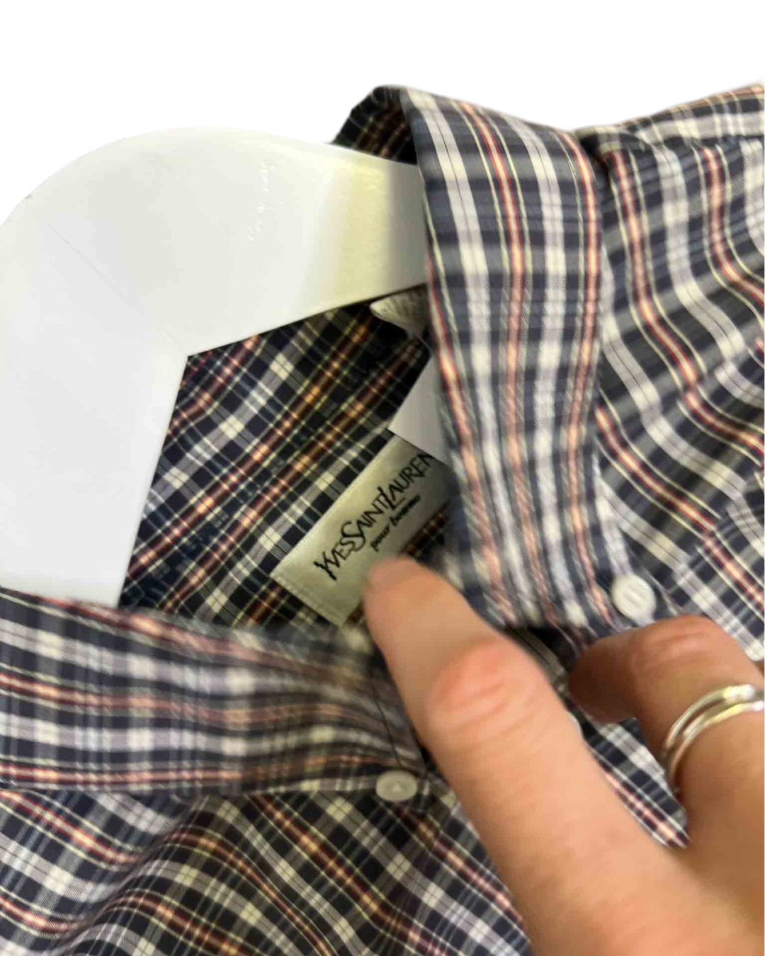 Size 39 (L) | Yves Saint Laurent Plaid Shirt
