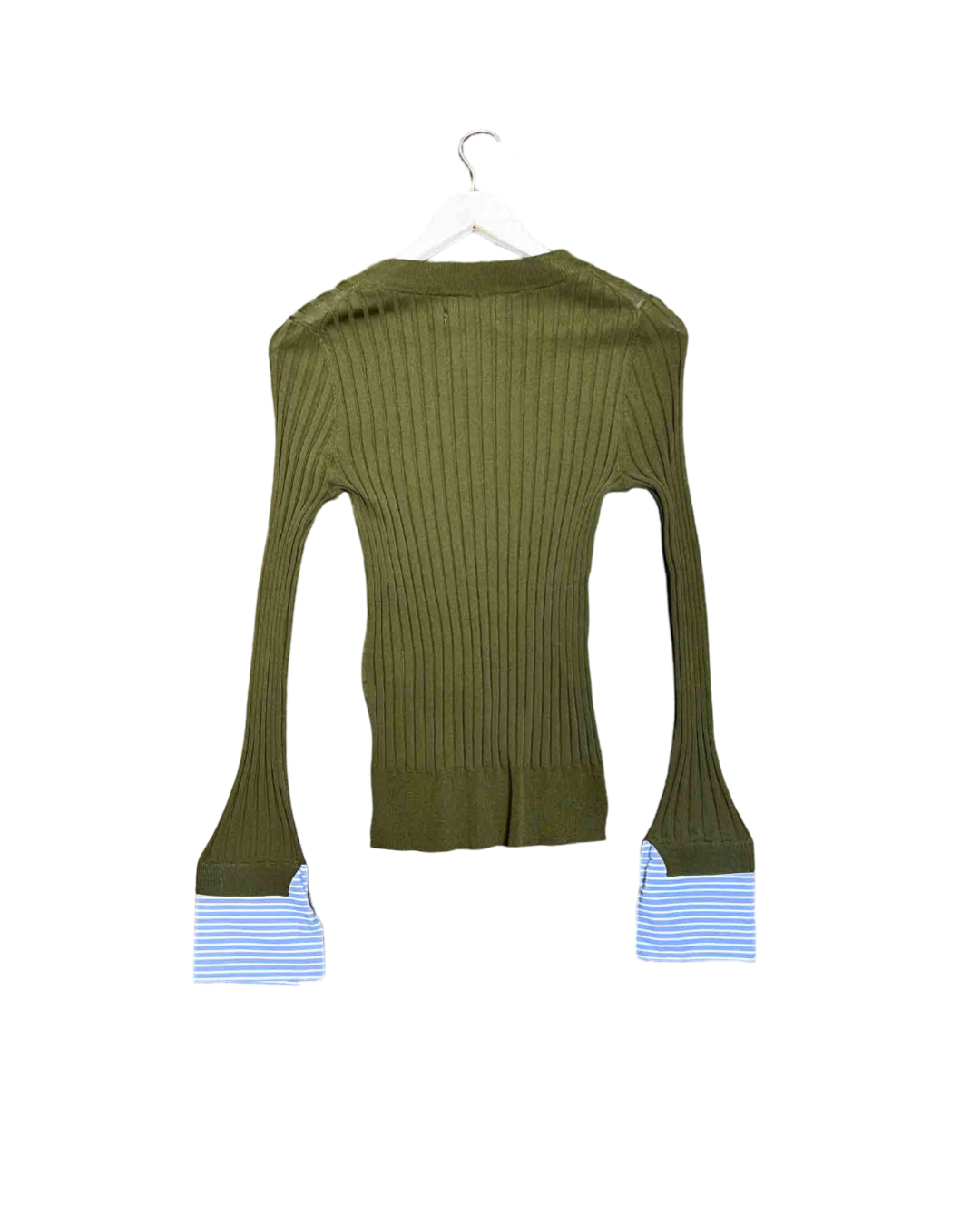 Size S | Essential Antwerp Ribbed Knit Contrast Cuff Jumper