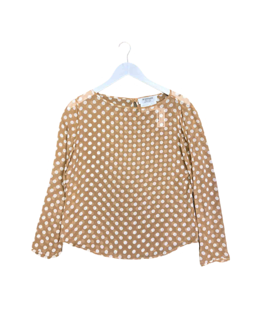 Size S |  Sportmax Sheer Silk Polkadot Top, S