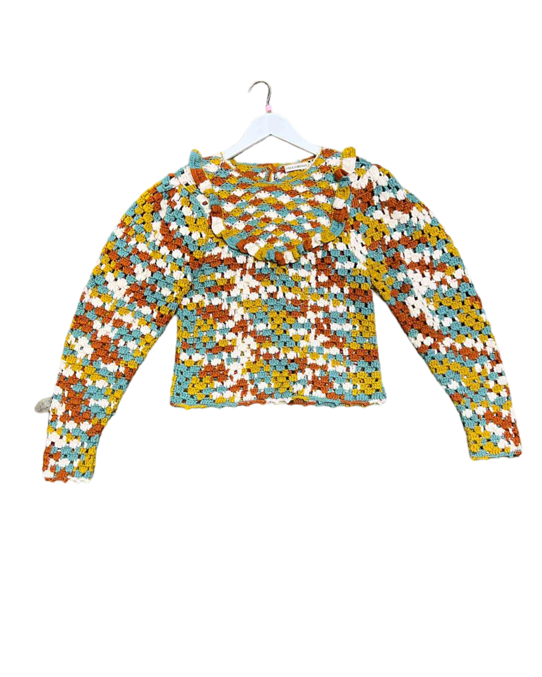 Size M | Ulla Johnson Alda Crochet Wool Blend Jumper