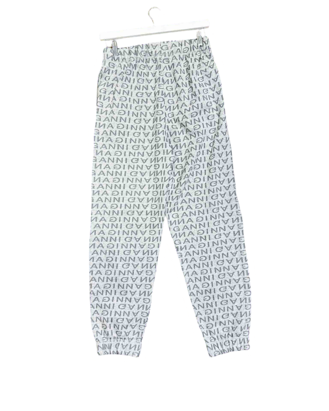 Size M | Ganni Jacquard Ganni Logo Print Isoli Jogger Pant With Tags