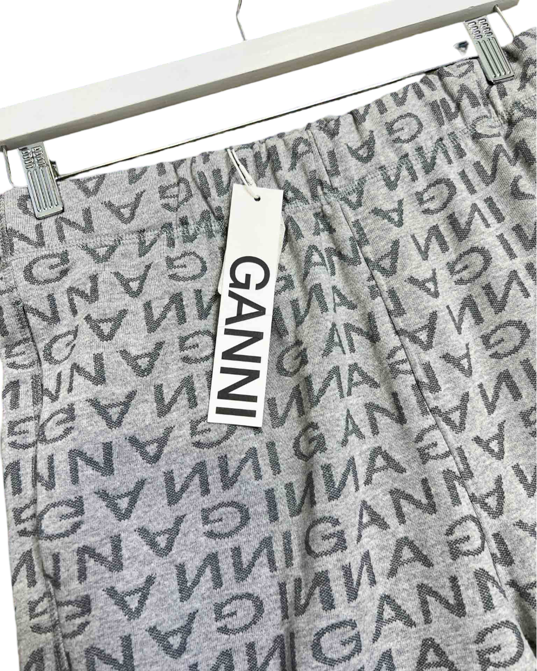 Size M | Ganni Jacquard Ganni Logo Print Isoli Jogger Pant With Tags