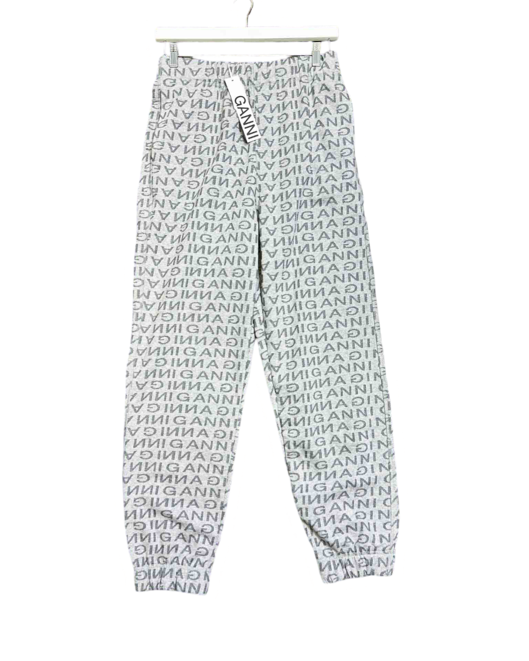 Size M | Ganni Jacquard Ganni Logo Print Isoli Jogger Pant With Tags