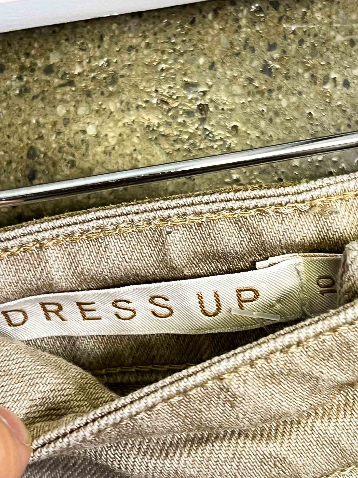 Size 10 | Dress Up High Waisted Taupe Jeans