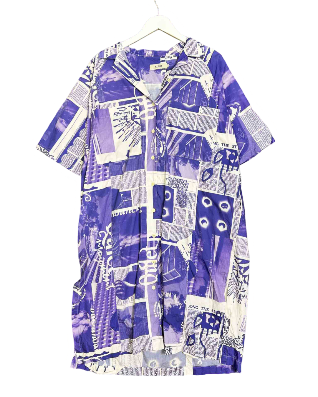 Size S | Kloke Daily Newspaper Print Dress