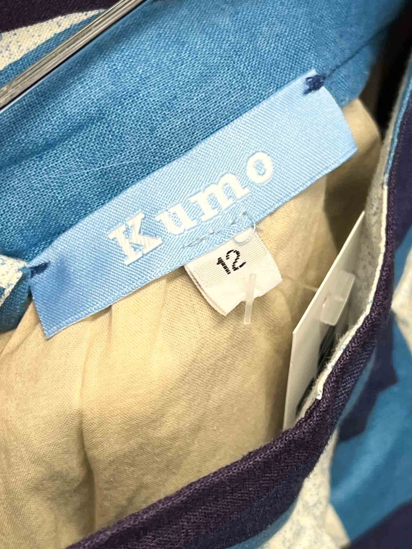 Size 12 | Kumo Rectangles Linen Blend Midi Skirt