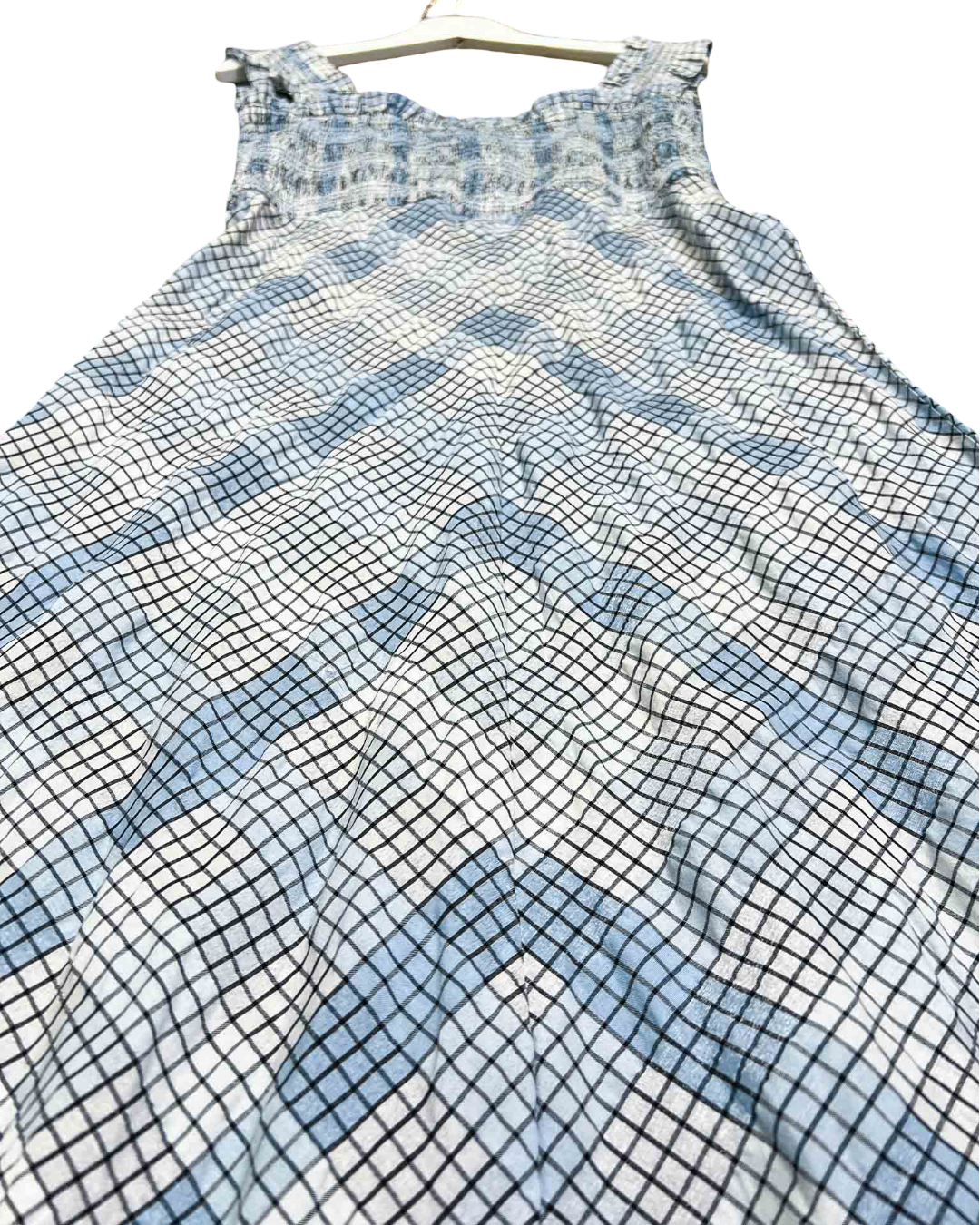 Size 10 | Ganni Seersucker Check Long Dress