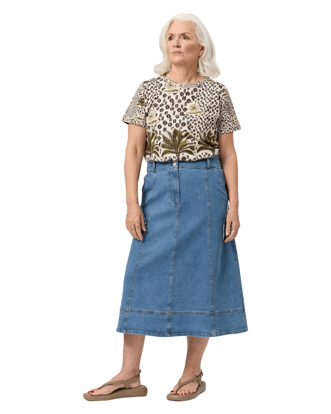 Size 12 | Nancybird Stretch Denim Samara Skirt