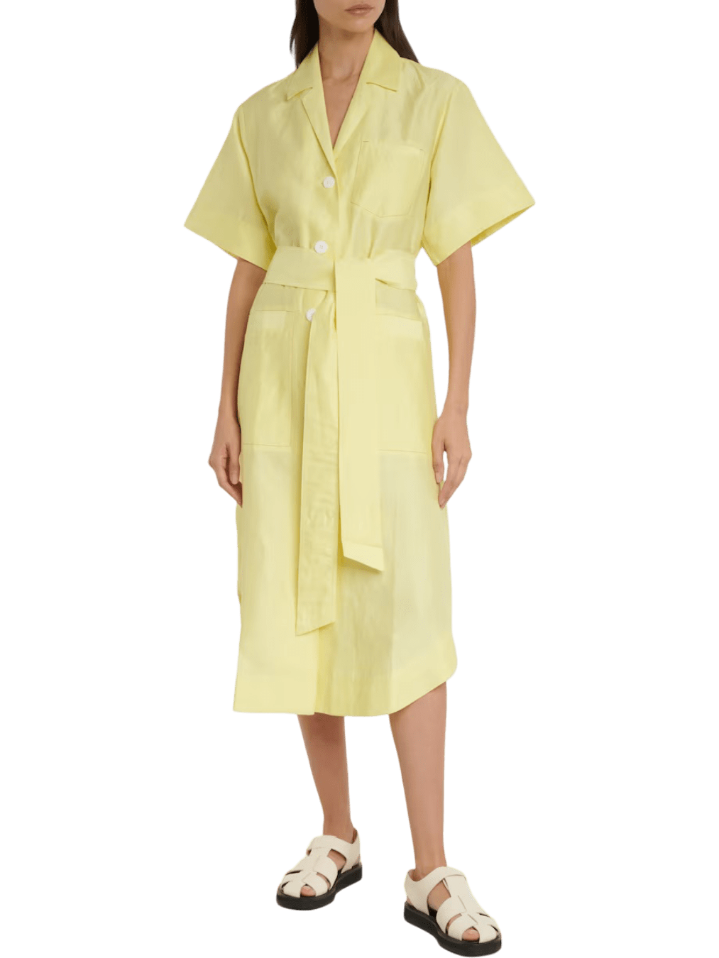 Size 0 (XS) | Lee Matthews Sparrow Shirt Midi Dress