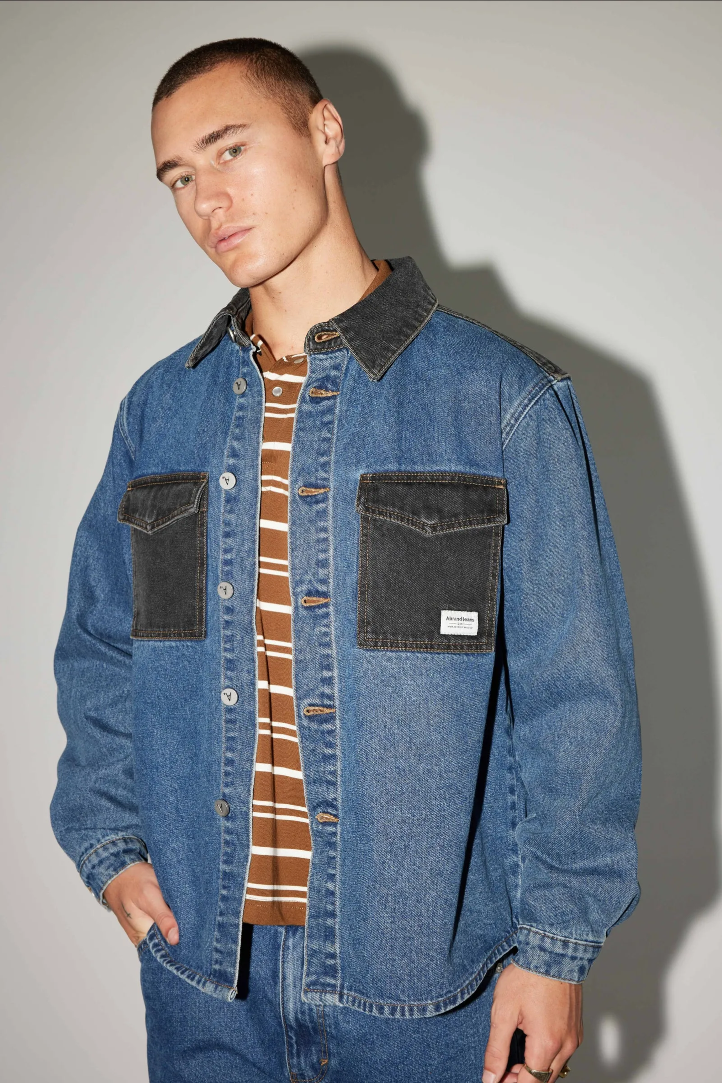 Size L | Abrand Denim Connor Flip A5 Shacket