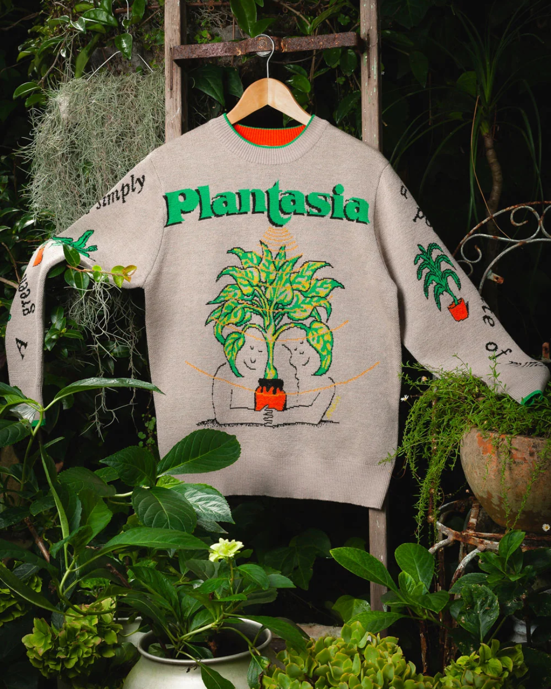 Size S | Wah-Wah 'Plantasia' Merino Wool Jumper