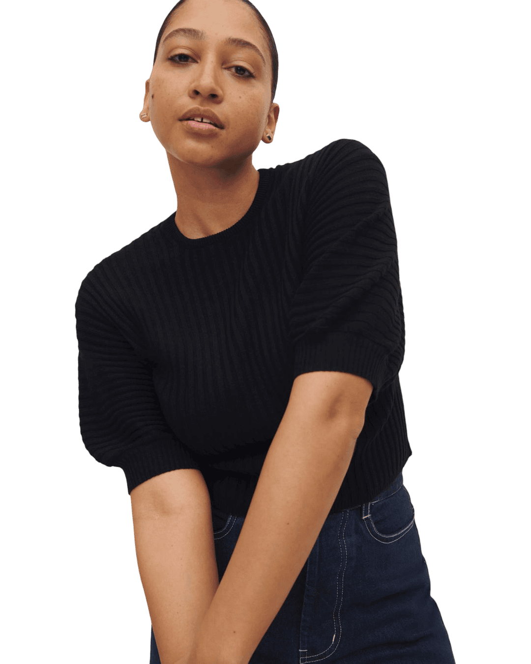 Size M | Kowtow Quinn Organic Cotton Knit Top