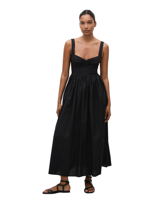 Size L |  Matteau Black Bralette Midi Dress