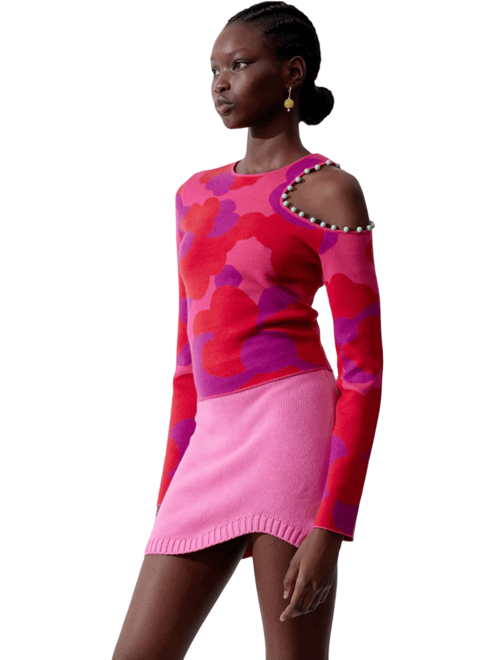 Size S | The Wolf Gang Escena Beaded Knit Top