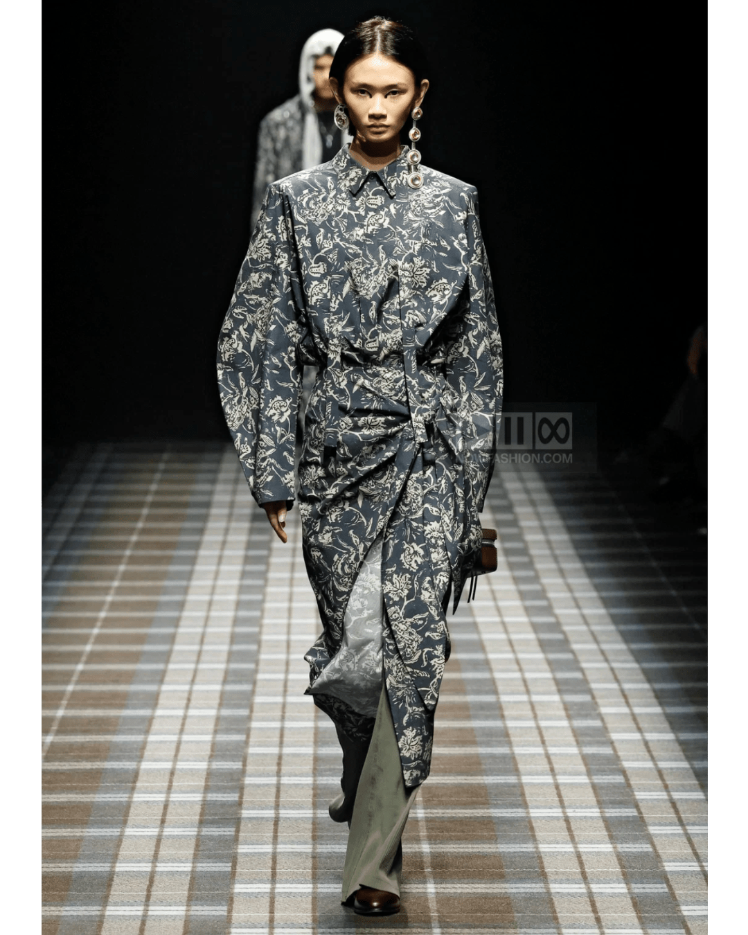 Size 44 (L) | Dhruv Kapoor Floral Cotton Shirt Midi Dress