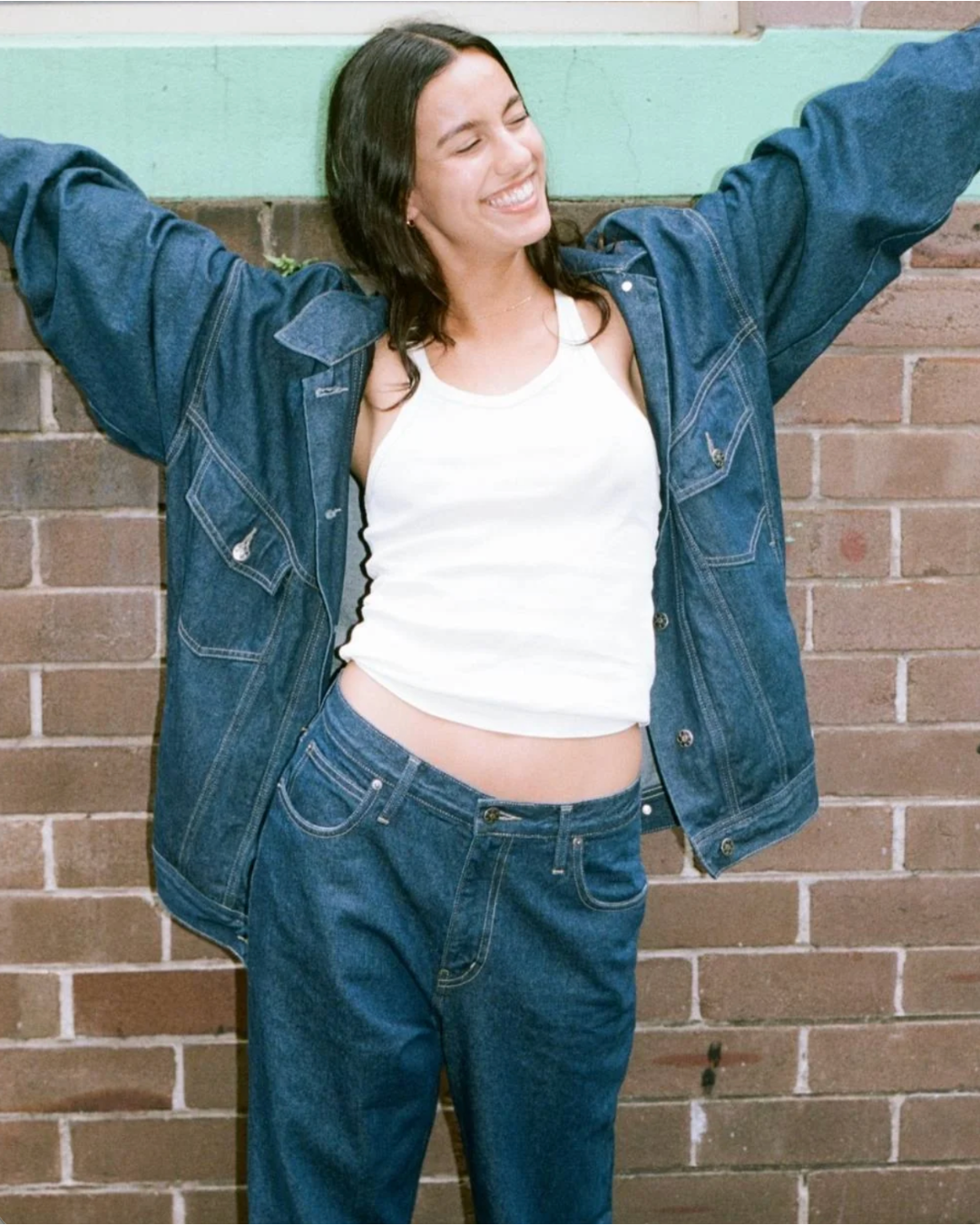 Size L | Flowers by Sister Studios Denim Jacket