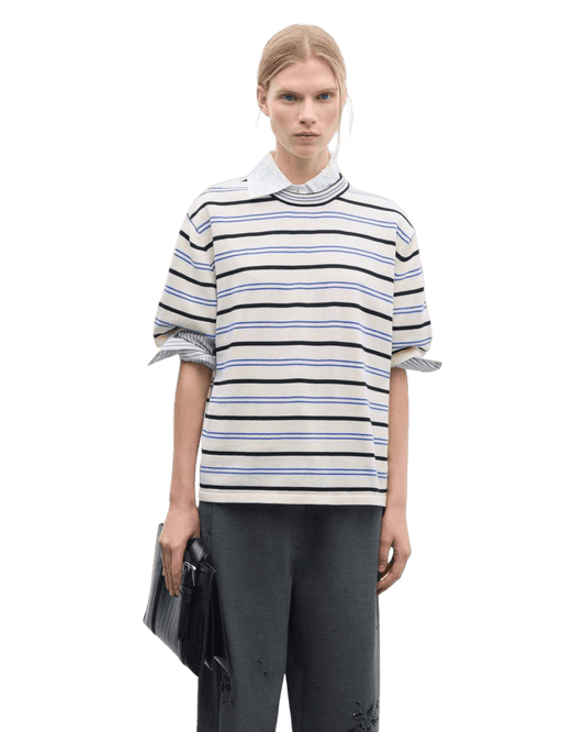 Size M | Cordera Striped Cotton Knit Top