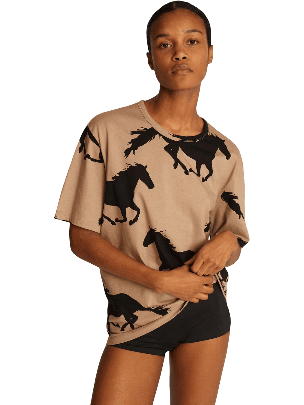 Size 10 (M) | Munthe Organic Cotton Tufa Horse Print T-Shirt