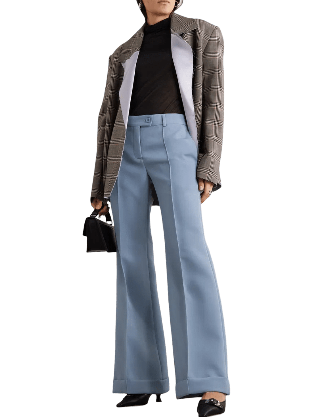 Size 40 (M) | Acne Studios Dusty Blue Twill Flared Pants