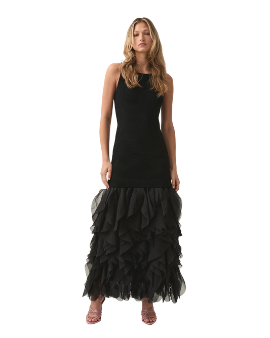 Size S | Aje Black Elations Knit Maxi Dress