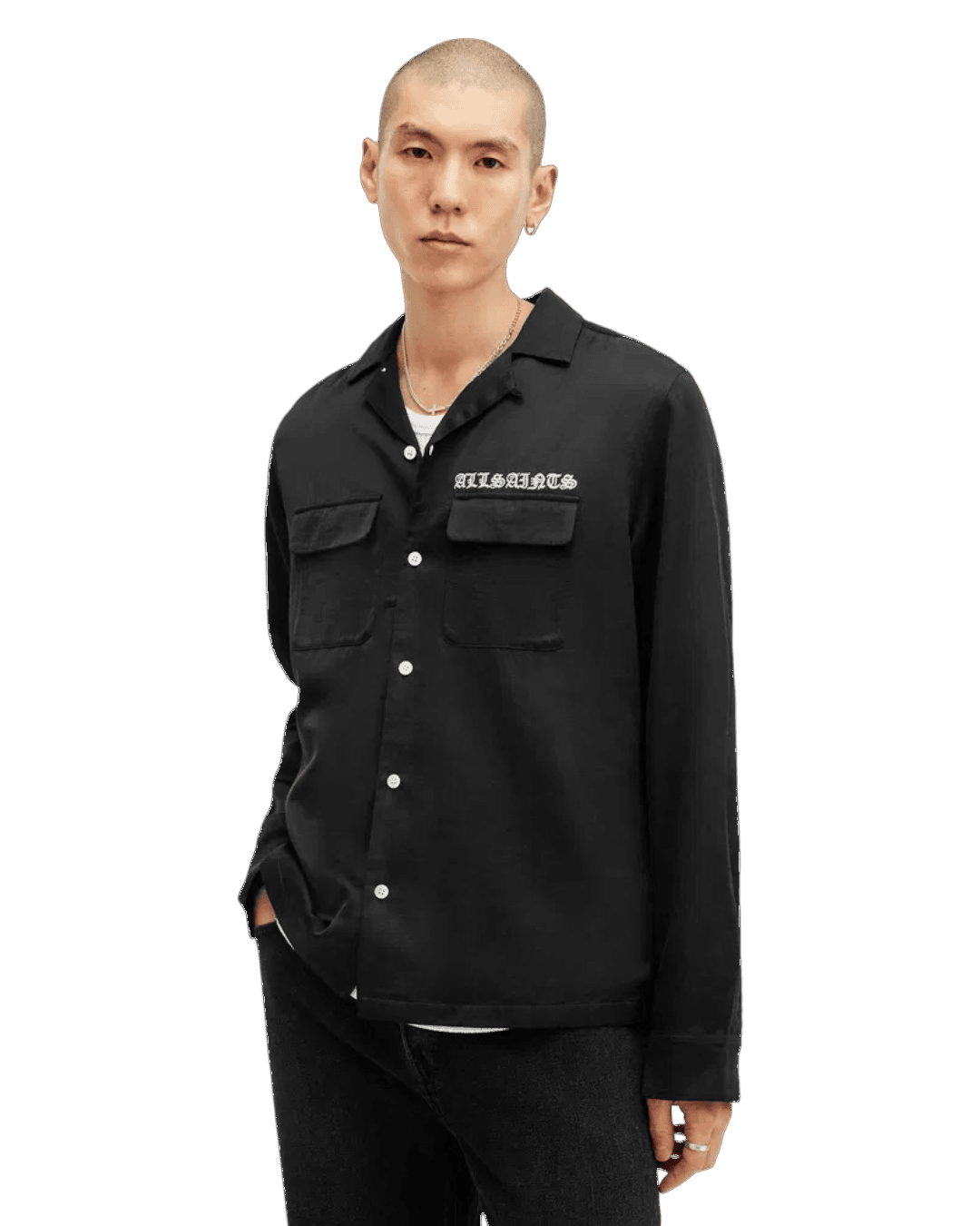 Size S | All Saints Troya Satin Shirt
